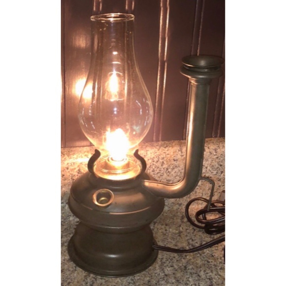 Park Designs Decorative Brown Electric Vent-Pipe Oil Lamp - Picture 4 of 4